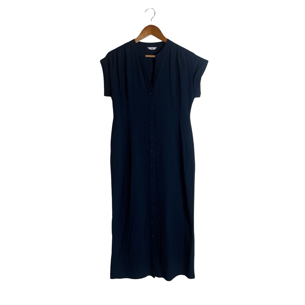 Hush navy short sleeve midi dress. Size 10 UK